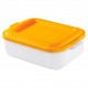Vorratsdose Brot-Box, gelb/milchig-transparent